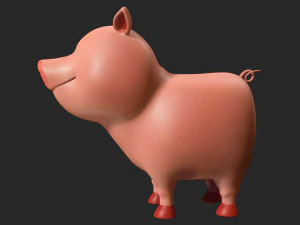 pig rigged 3D Model