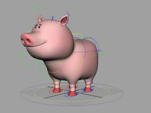 pig rigged 3D Model