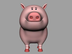pig rigged 3D Model