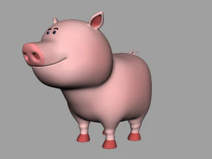 pig rigged 3D Model