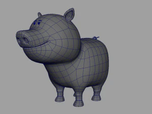 pig rigged 3D Model
