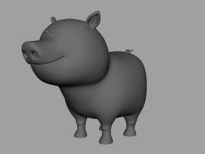 pig rigged 3D Model