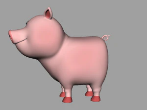 pig rigged 3D Model