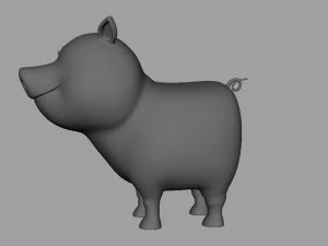 pig rigged 3D Model