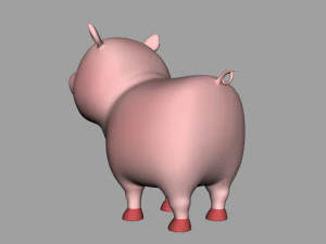 pig rigged 3D Model