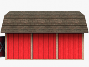 barn with interior Modello 3D
