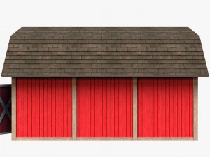 barn with interior 3D Model