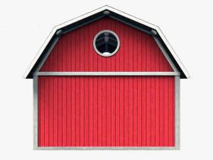 barn with interior 3D Model