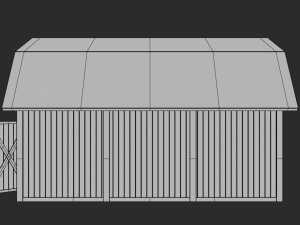 barn with interior Modello 3D