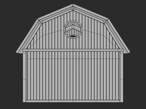 barn with interior Modello 3D