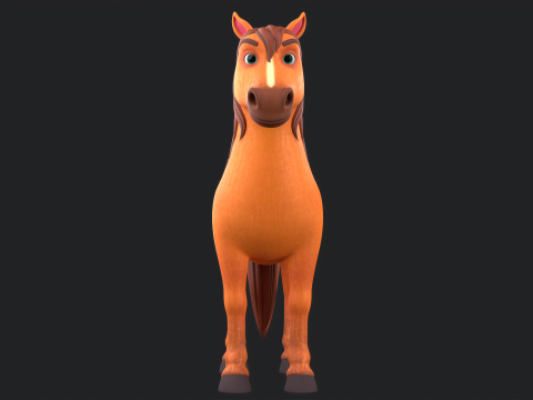 Horse Cartoon 3D Model