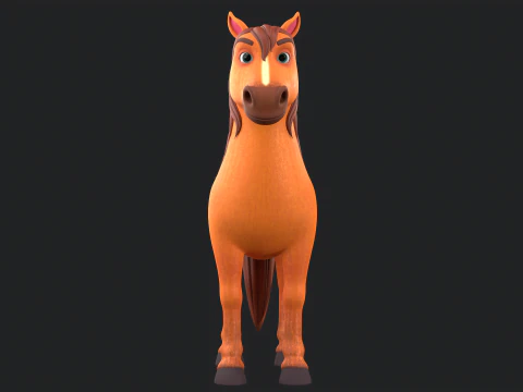 Pferde-Cartoon 3D Modell