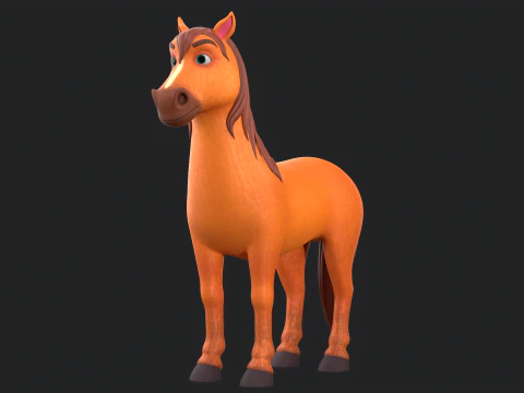 Pferde-Cartoon 3D Modell