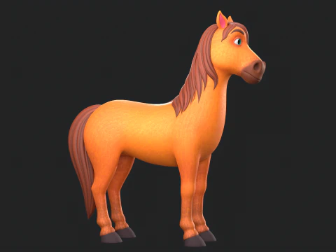 Pferde-Cartoon 3D Modell