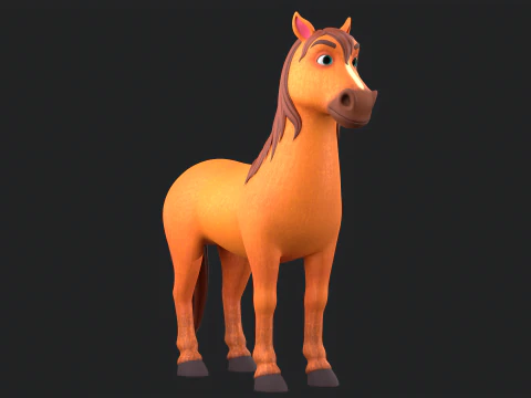 Pferde-Cartoon 3D Modell