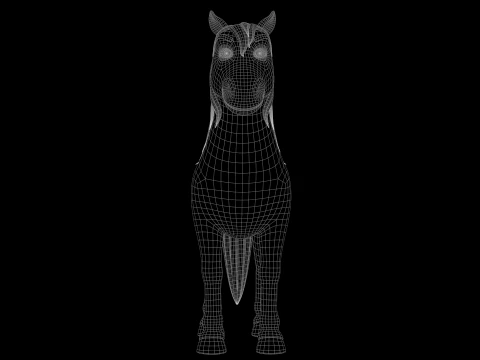 Pferde-Cartoon 3D Modell