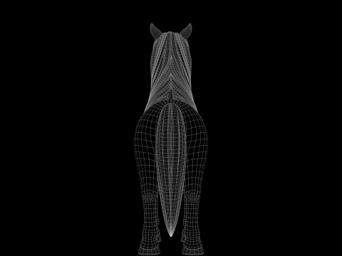 Horse Cartoon 3D Model