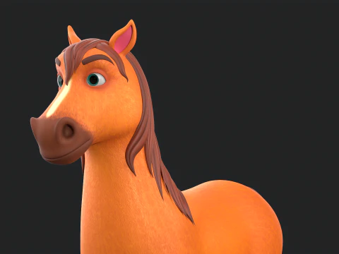 Pferde-Cartoon 3D Modell