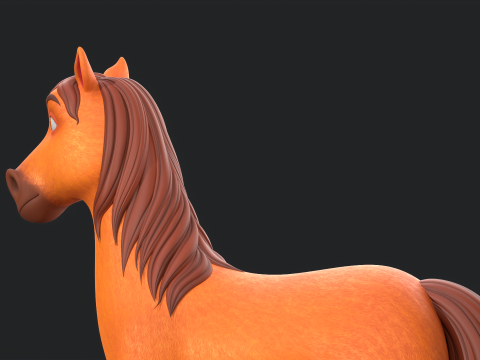 Horse Cartoon 3D Model