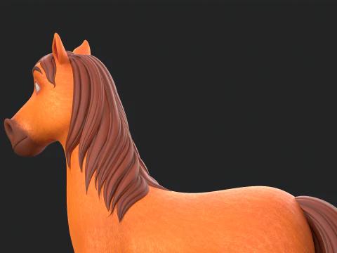 Pferde-Cartoon 3D Modell