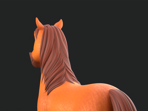 Horse Cartoon 3D Model