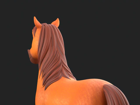 Pferde-Cartoon 3D Modell