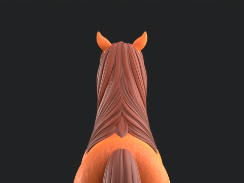 Horse Cartoon 3D Model