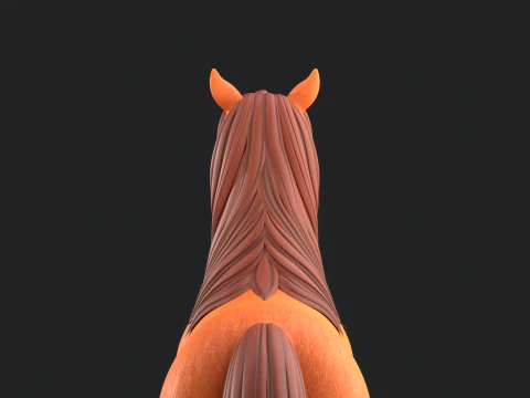 Pferde-Cartoon 3D Modell