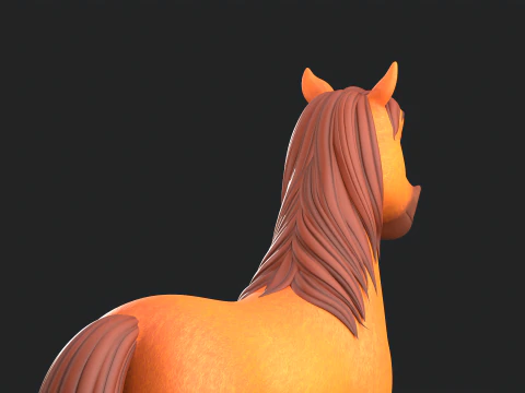 Pferde-Cartoon 3D Modell