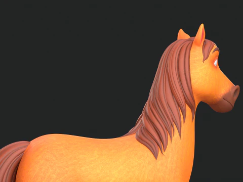 Pferde-Cartoon 3D Modell