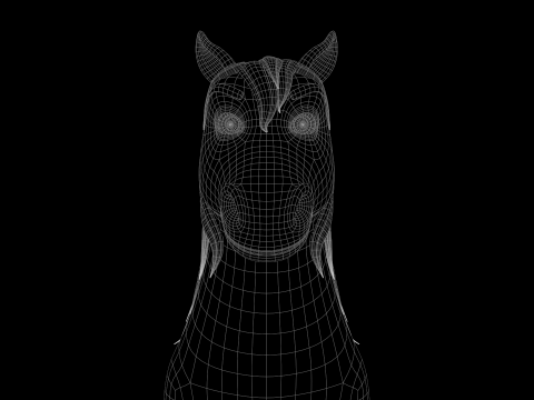 Horse Cartoon 3D Model