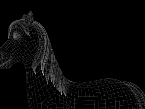 Horse Cartoon 3D Model