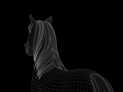 Pferde-Cartoon 3D Modell