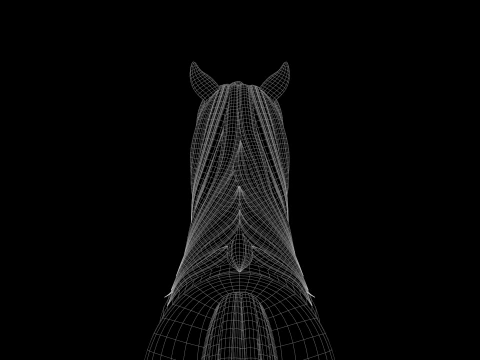 Pferde-Cartoon 3D Modell