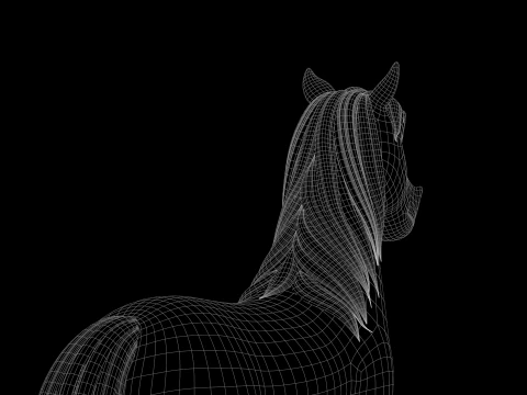 Pferde-Cartoon 3D Modell