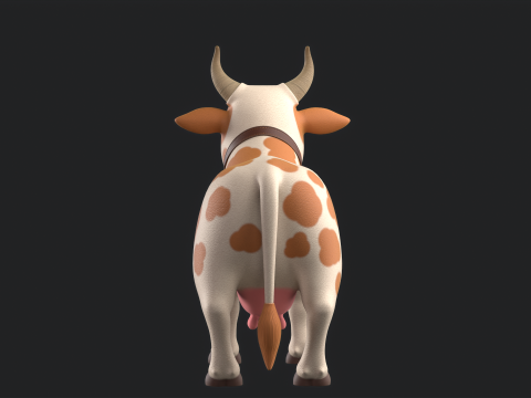 Cartoon Cow V01 Modelo 3D