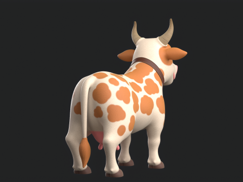 Cartoon Cow V01 Modelo 3D