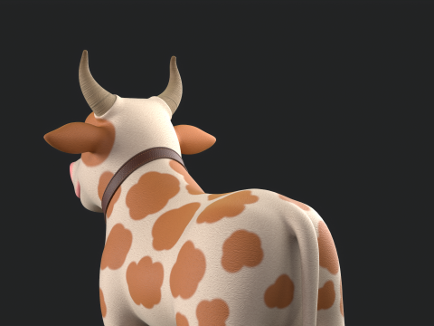 Cartoon Cow V01 Modelo 3D