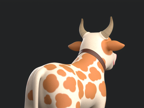 Cartoon Cow V01 Modelo 3D
