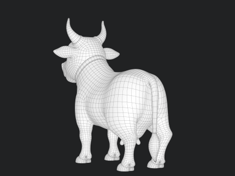 Cartoon Cow V01 Modelo 3D