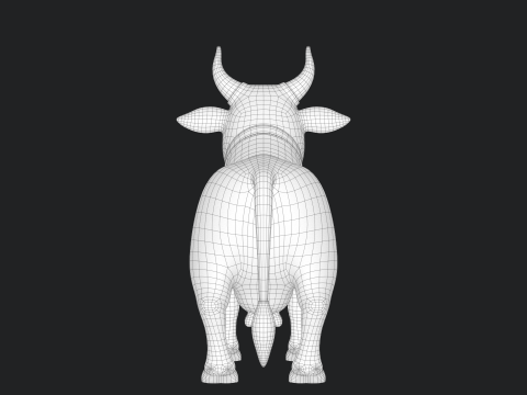 Cartoon Cow V01 Modelo 3D