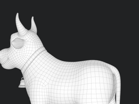 Cartoon Cow V01 Modelo 3D