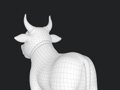 Cartoon Cow V01 Modelo 3D