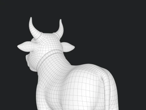 Cartoon Cow V01 3D Model