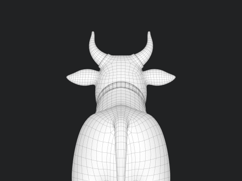 Cartoon Cow V01 Modelo 3D
