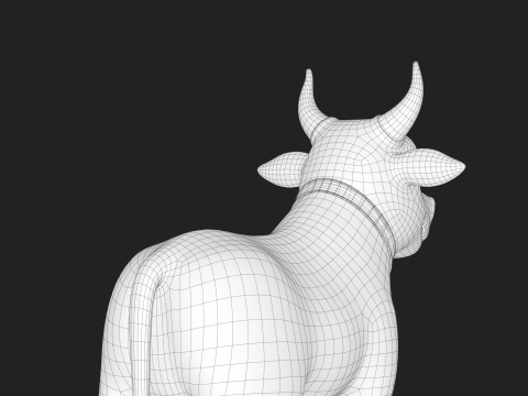 Cartoon Cow V01 Modelo 3D