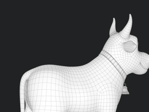 Cartoon Cow V01 3D Model
