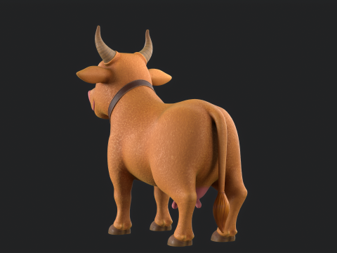 Cartoon Cow V02 Modello 3D