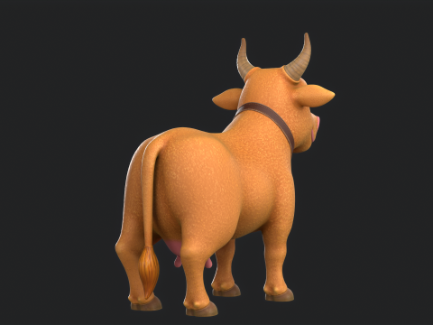 Cartoon Cow V02 Modello 3D