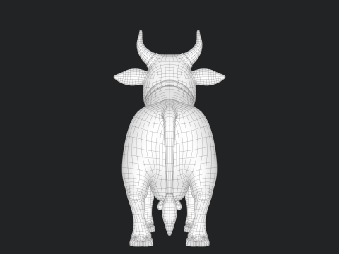 Cartoon Cow V02 Modello 3D